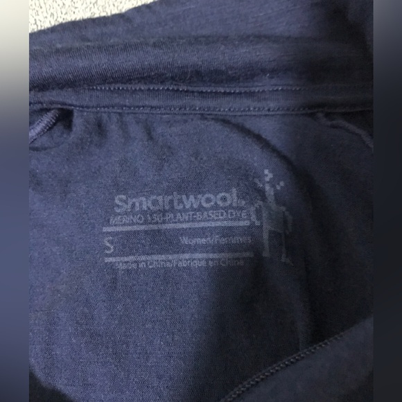 Smartwool 1/4 Zip Merino Wool 150 Base Layer Navy Blue Size Small - Picture 2 of 5